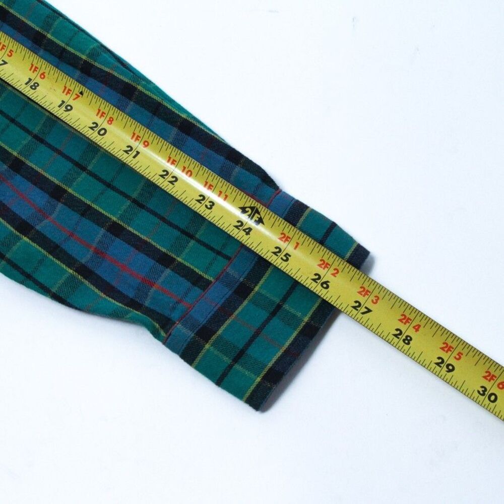 RRL Double Ralph Lauren Cotton Green/Blue Multi Plaid Button Down Shirt, Small - Picture 11 of 12